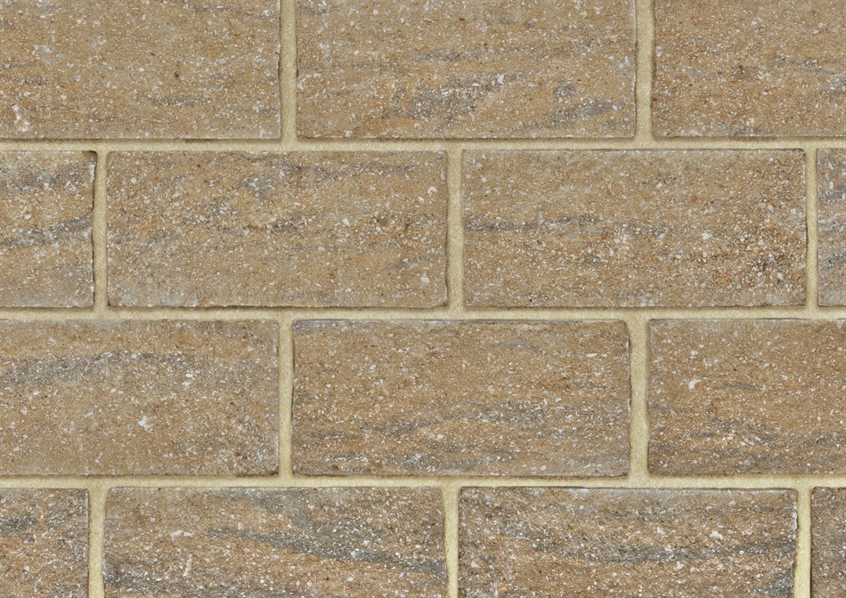 Thistlestone Walling Block Split Faced Buff Black Walling Blocks