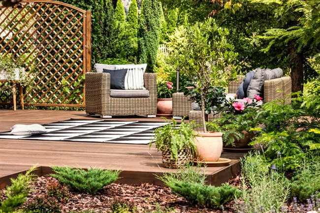 Garden Ideas - Add Decking with Planted Areas