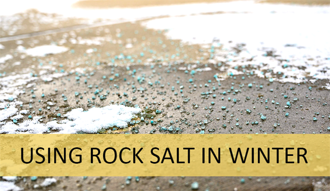 USING ROCK SALT IN WINTER